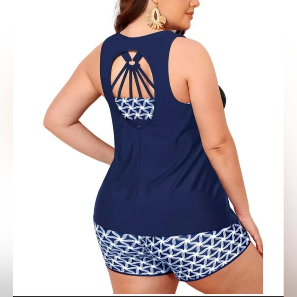 Amazon 3 Piece Tankini Swimsuit - Picture 6 of 9